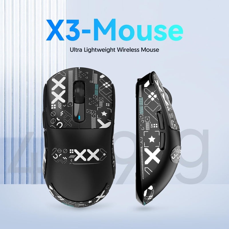 MOUSE GAMING ATTACK SHARK X3 WIRELESS BLACK